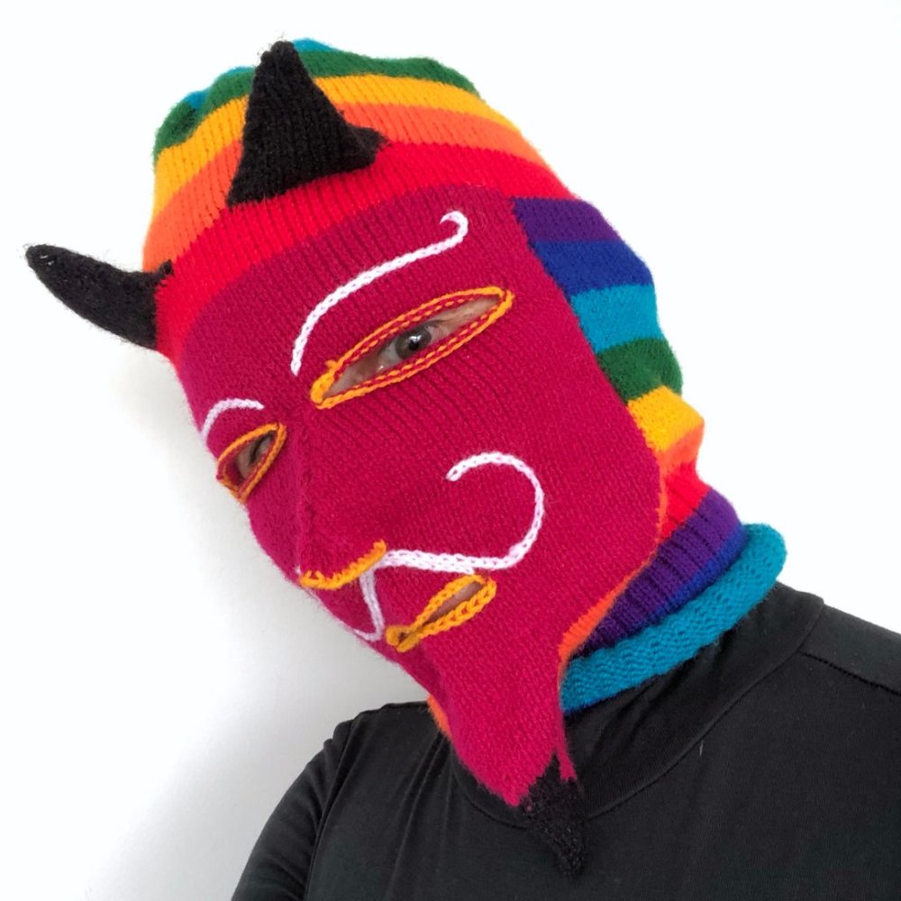 Peruvian Rainbow Devil Balaclava / Ski Mask - Picture 8 of 14